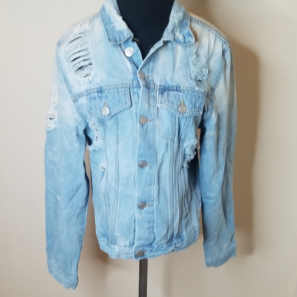 Love Tree Jackets & Blazers - Love Tree Los Angeles Distressed Jean Jacket